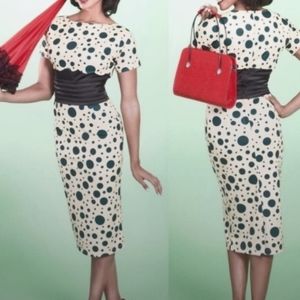 Bettie Page Polkadot Wiggle/Pencil Dress